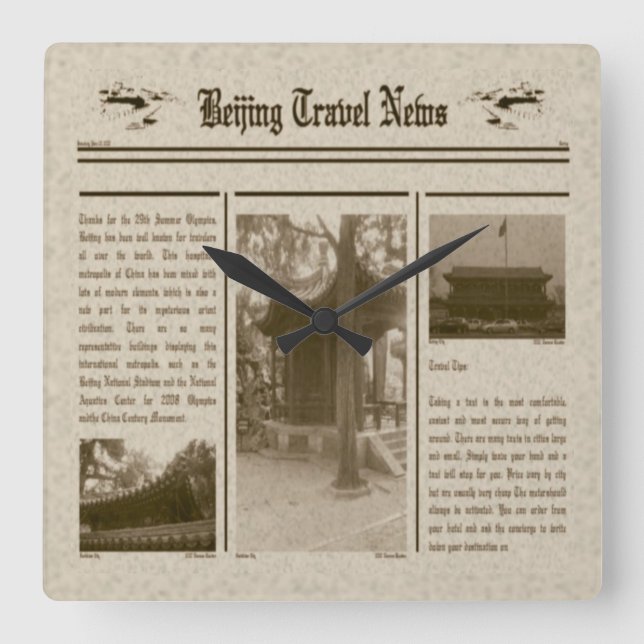 Newspaper Wall Clock (Front)