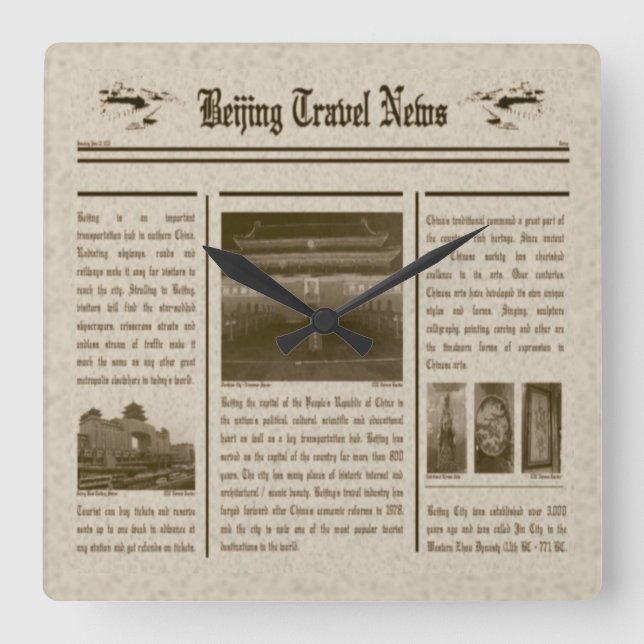 Newspaper Wall Clock (Front)