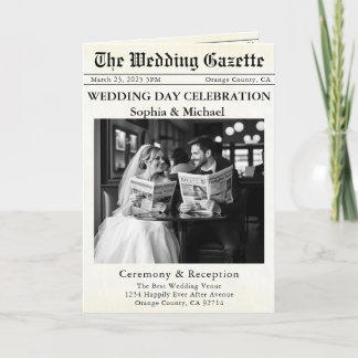 Newspaper Wedding Invitation