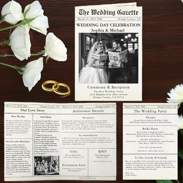 Newspaper Wedding Invitation (Newspaper Wedding Invitation)