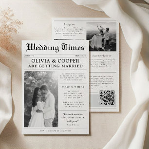 Newspaper Wedding Invitation