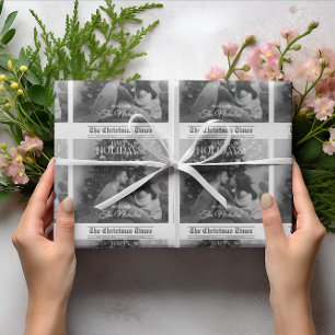 Newspaper What A Year Holiday Photo Christmas Wrapping Paper