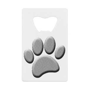 Newsprint Halftone Cartoon Dog Paw Prints