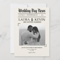 Newsprint Headline Wedding