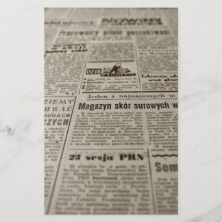 Newsprint Stationery