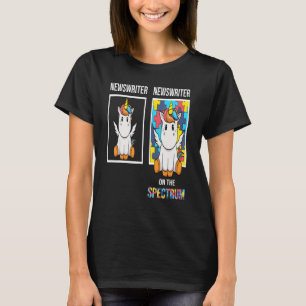 Newswriter People With Autism Puzzle Unicorn Neuro T-Shirt