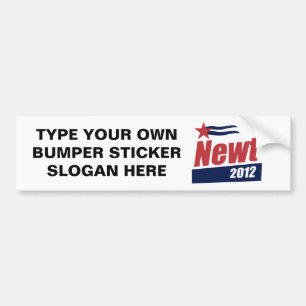 Newt 2012 banner bumper sticker