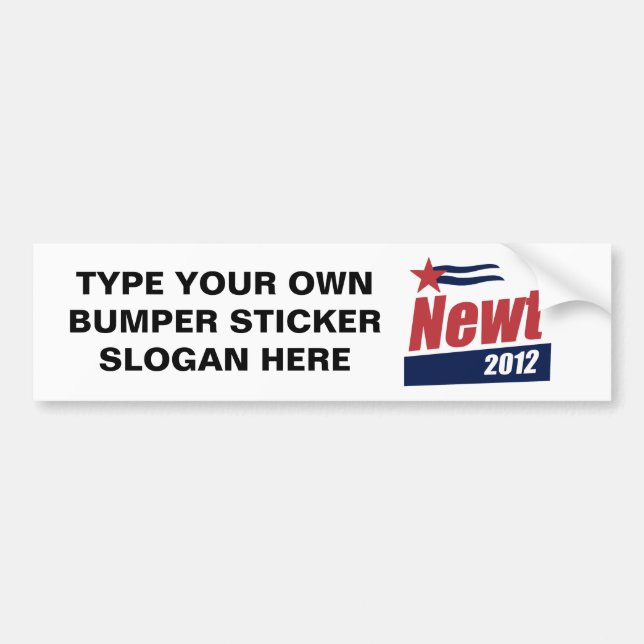 Newt 2012 banner bumper sticker (Front)
