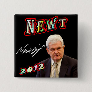 Newt Gingrich 2012 15 Cm Square Badge