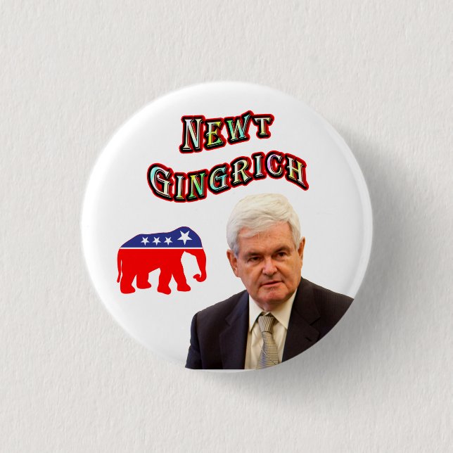 Newt Gingrich 2012 3 Cm Round Badge (Front)