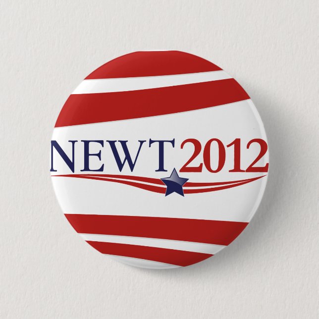 Newt Gingrich 2012 6 Cm Round Badge (Front)