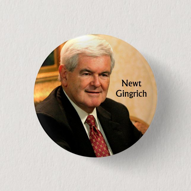 Newt Gingrich 3 Cm Round Badge (Front)
