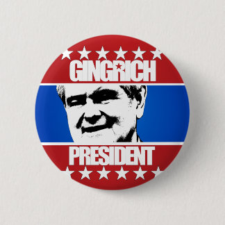 Newt Gingrich - President 6 Cm Round Badge