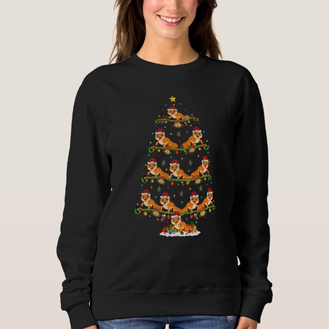 Newt  Lights Xmas Santa Newt Christmas Tree Sweatshirt (Front)