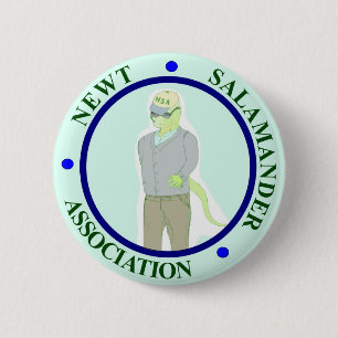 Newt Salamander Association 6 Cm Round Badge