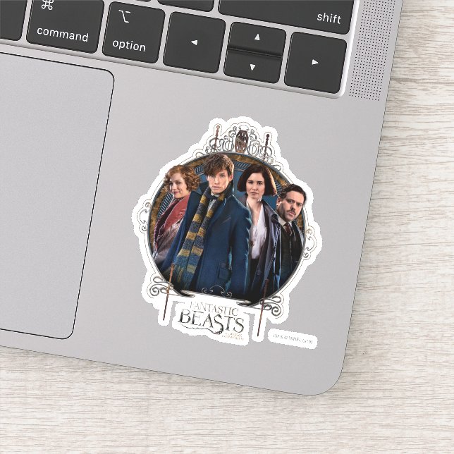 NEWT SCAMANDER™ and Company Art Nouveau Frame (Detail)