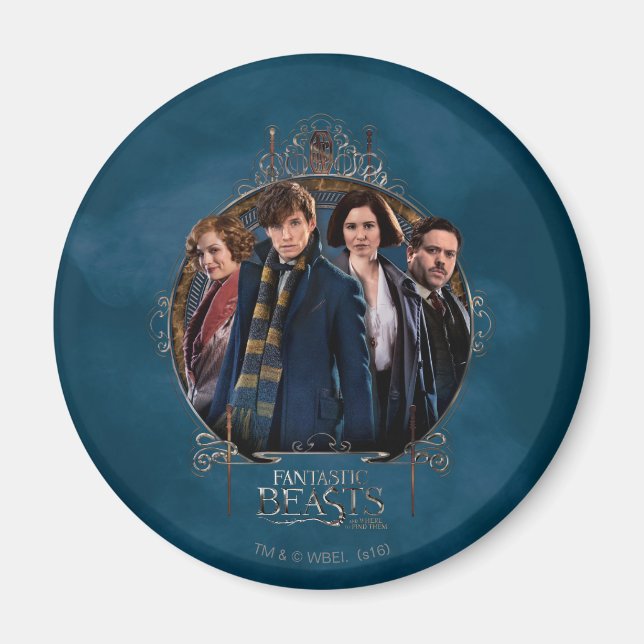 NEWT SCAMANDER™ and Company Art Nouveau Frame Magnet (Front)