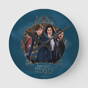 NEWT SCAMANDER™ and Company Art Nouveau Frame Round Clock
