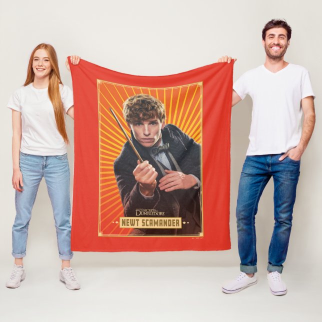Newt Scamander Character Graphic Fleece Blanket (In Situ)