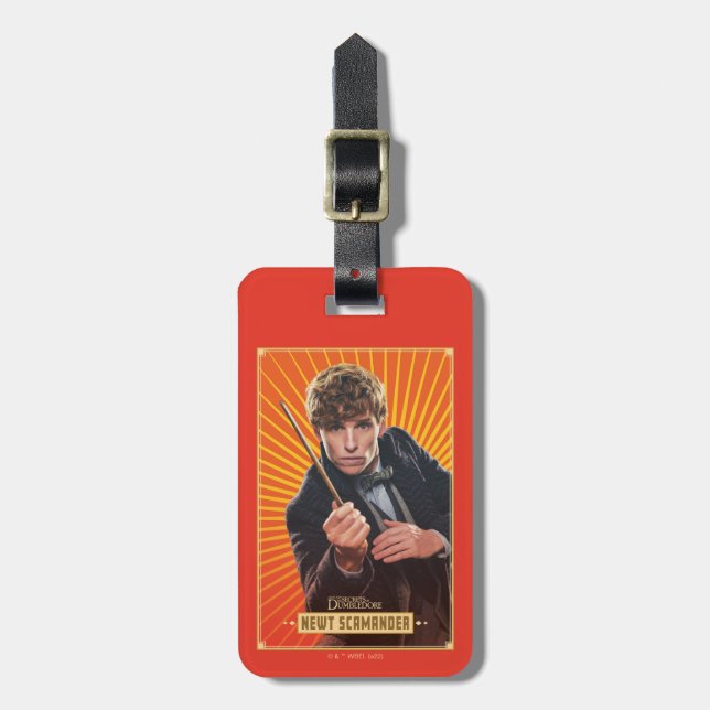 Newt Scamander Character Graphic Luggage Tag (Front Vertical)