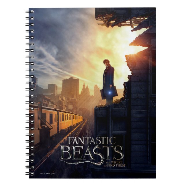 NEWT SCAMANDER™ in Destroyed Building Spiral Notebook (Front)