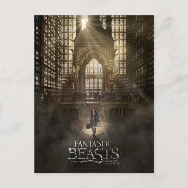 NEWT SCAMANDER™ in MACUSA™ Headquarters Postcard (Front)