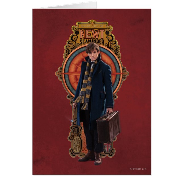 NEWT SCAMANDER™ Standing Art Nouveau Panel (Front)