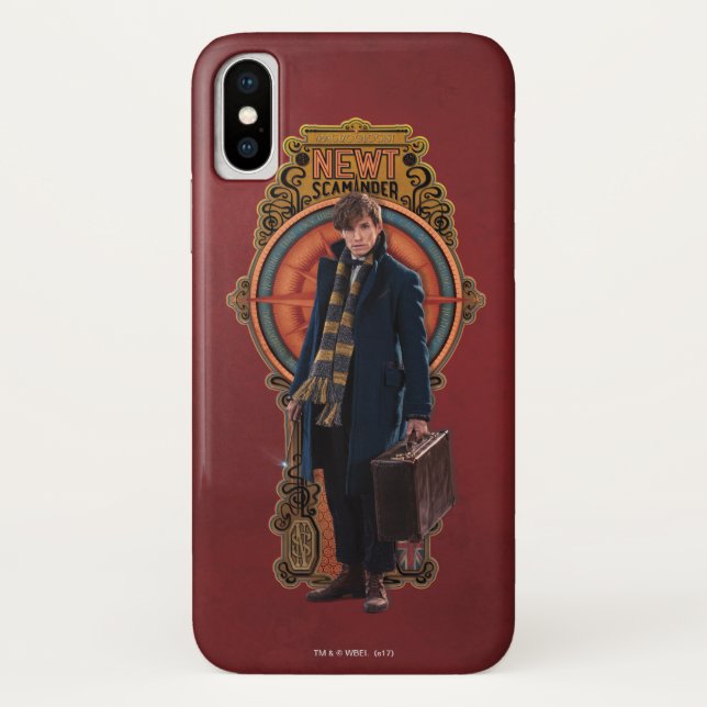 NEWT SCAMANDER™ Standing Art Nouveau Panel Case-Mate iPhone Case (Back)