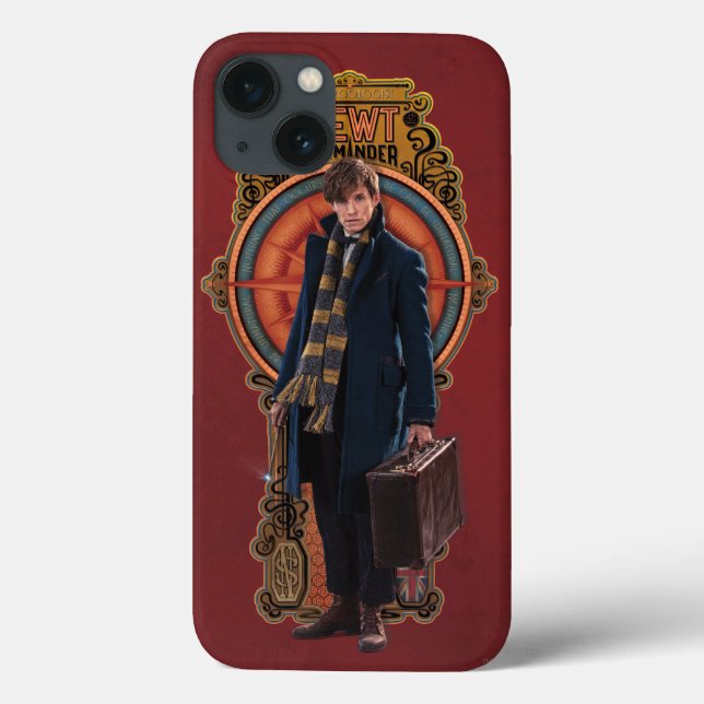 NEWT SCAMANDER™ Standing Art Nouveau Panel Case-Mate iPhone Case (Back)