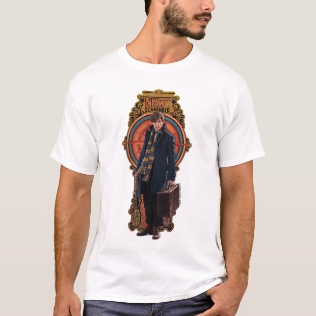 NEWT SCAMANDER™ Standing Art Nouveau Panel T-Shirt (Front)
