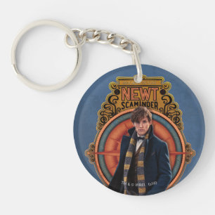 NEWT SCAMANDER™ Walking Art Nouveau Panel Key Ring