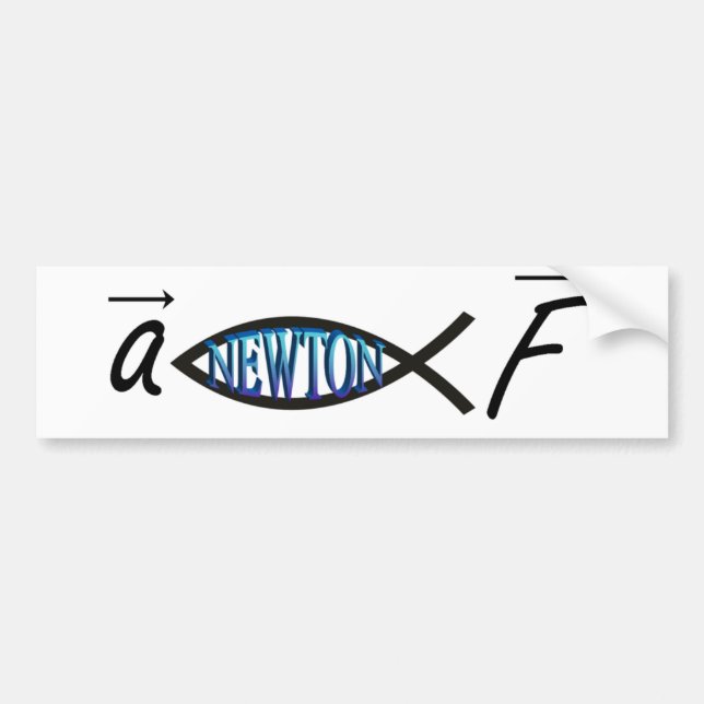Newton FIsh Bumper Sticker (Front)