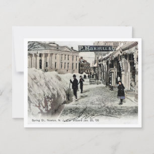 Newton NJ Spring Blizzard 1905 Postcard