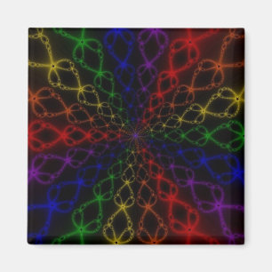 Newton Rainbow   Rainbow Fractal Art Magnet