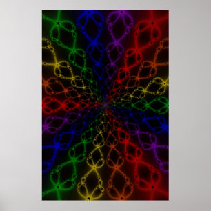 Newton Rainbow Rainbow Fractal Art Poster