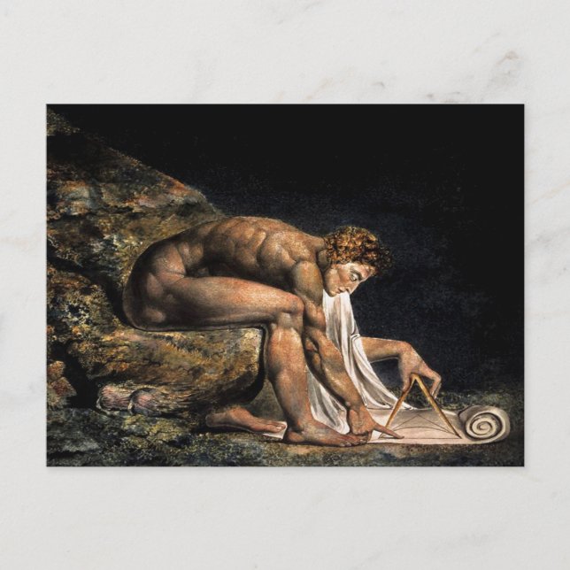 Newton William Blake Masonic Painting Postcard (Front)