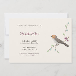 Newtonia Songbird Retirement Party Invitation