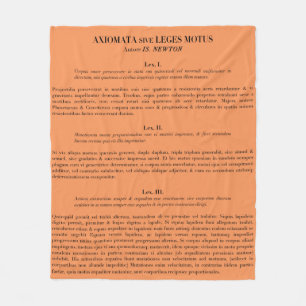 Newton's Laws of Motion fleece throw blanket-melon