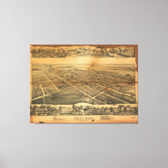 Newtown, Pennsylvania (1893) Canvas Print (Front)