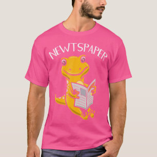 Newtspaper Amphibian Newspaper Reader Newt Salaman T-Shirt