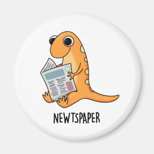 Newtspaper Funny Newt Pun  Magnet