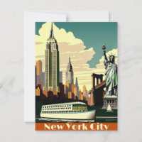 NewYork City Skyline Postcard