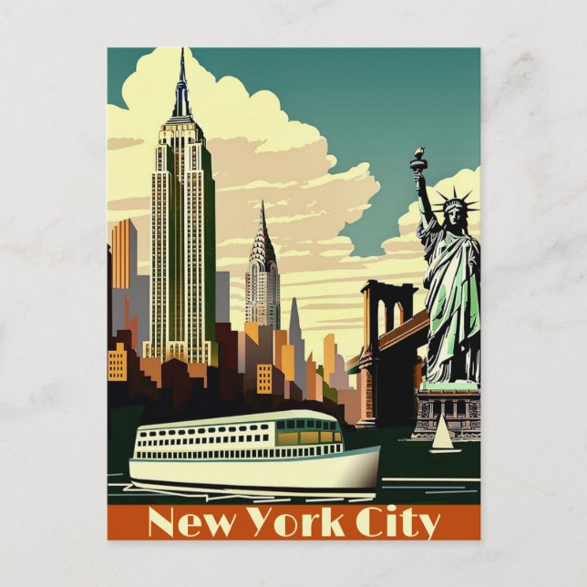 NewYork City Skyline Postcard (Front)