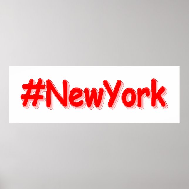 "#NewYork " Cute Design. Buy Now Poster (Front)