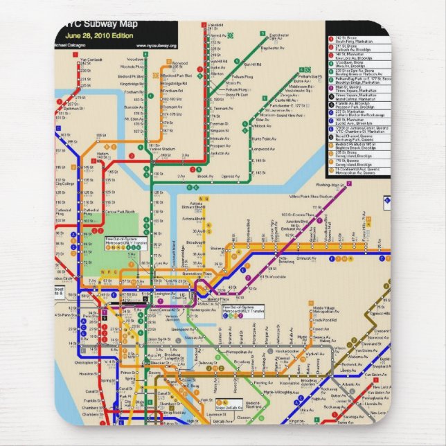 Newyork subway Mousepad (Front)