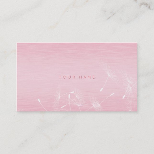 Next Appointment Card Dandelion Pink Therapist (Front)