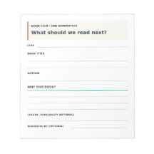 Next Book Nomination for Book Clubs