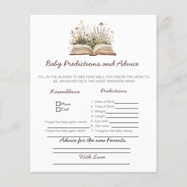 Next Chapter Baby Shower Advice for Parents (Front)