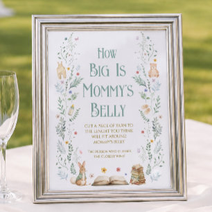 Next Chapter Baby Shower How Big is Her Belly Game Poster