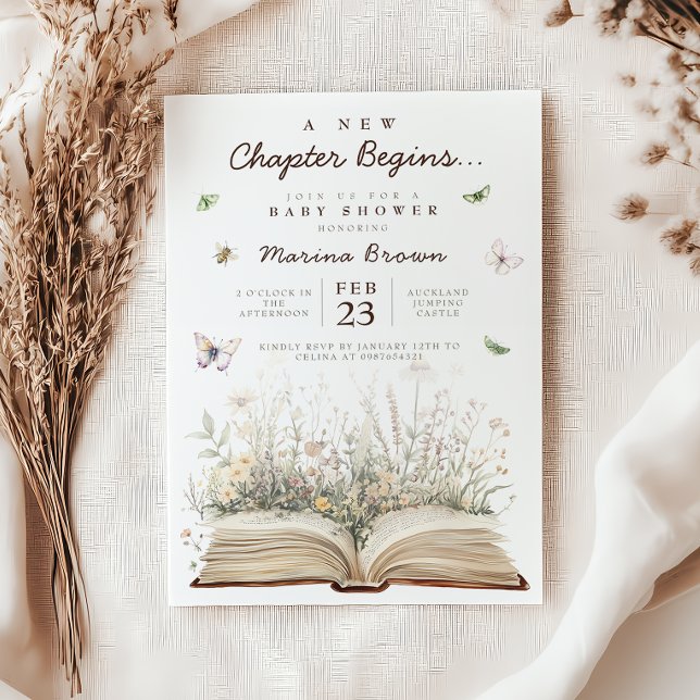 Next Chapter Baby Shower Invitation (Creator Uploaded)